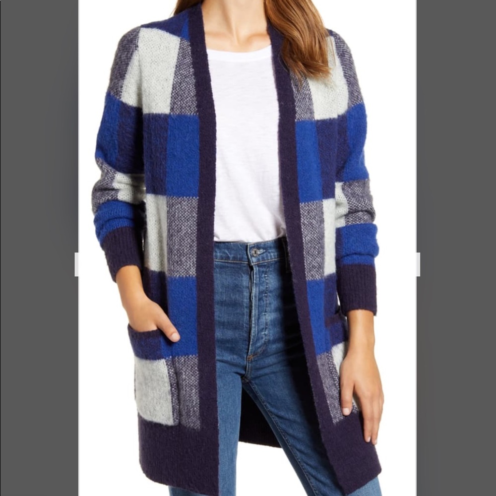 LUCKY BRAND PATCH WORK CARDIGAN SIZE L/G NEW/TAG